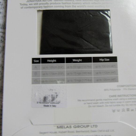 Lot 3 pairs Tights, sz.A, Black & Electric Blue. made in Italy - Picture 5 of 7